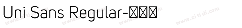 Uni Sans Regular字体转换